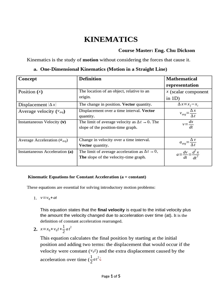 LECTURE 2 Physics For Engineers | PDF | Force | Velocity