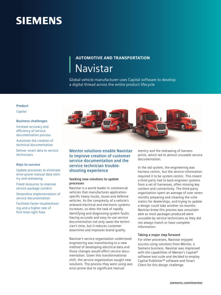 Siemens Navistar Case Study | PDF | Automation | Computing