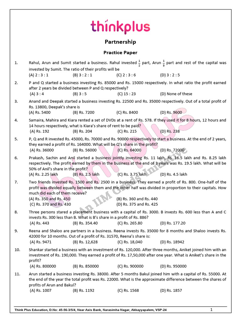 Partnership - Practice Paper | PDF | Chess | Chess Openings