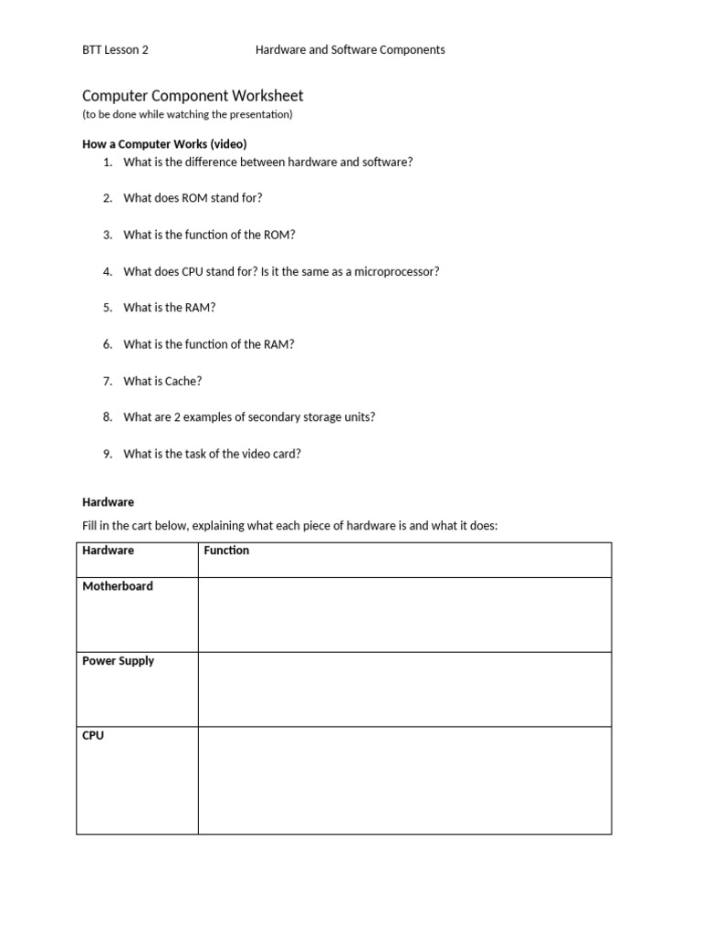 L2 Hardware and Software Handout | PDF | Graphical User Interfaces ...