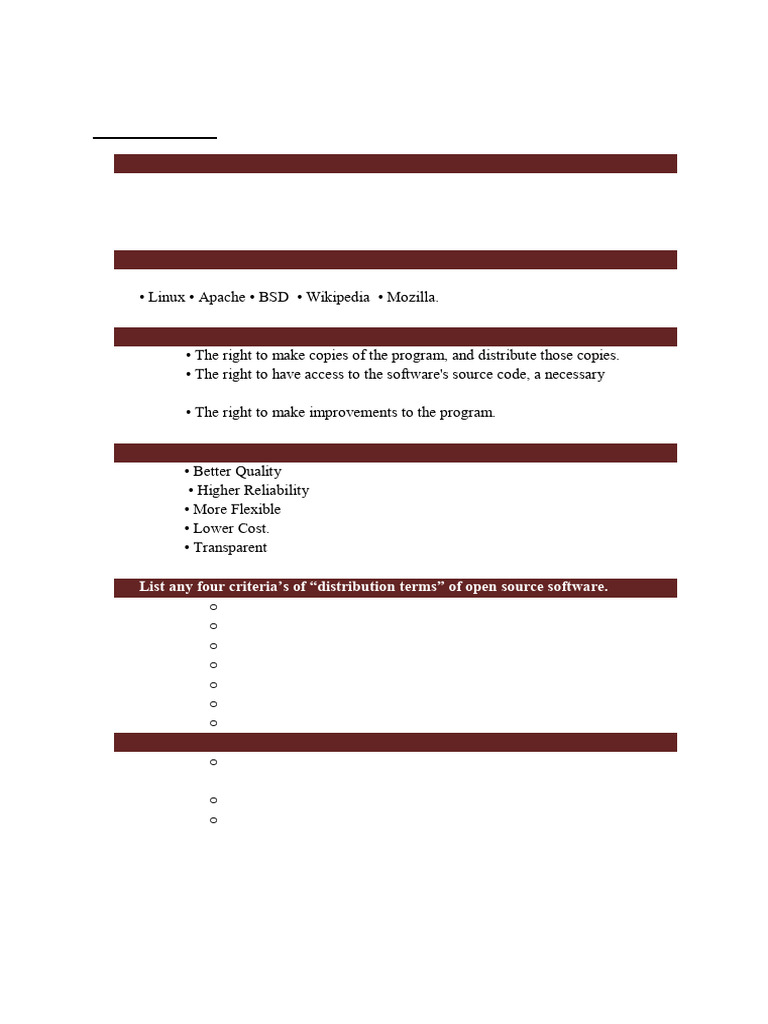 OST Module 1 | PDF | Free Software | Gnu