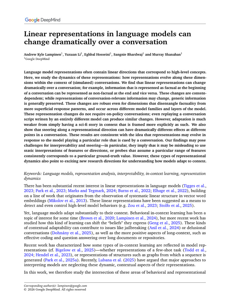 Linear Representations in Language Models | PDF | Regression Analysis ...