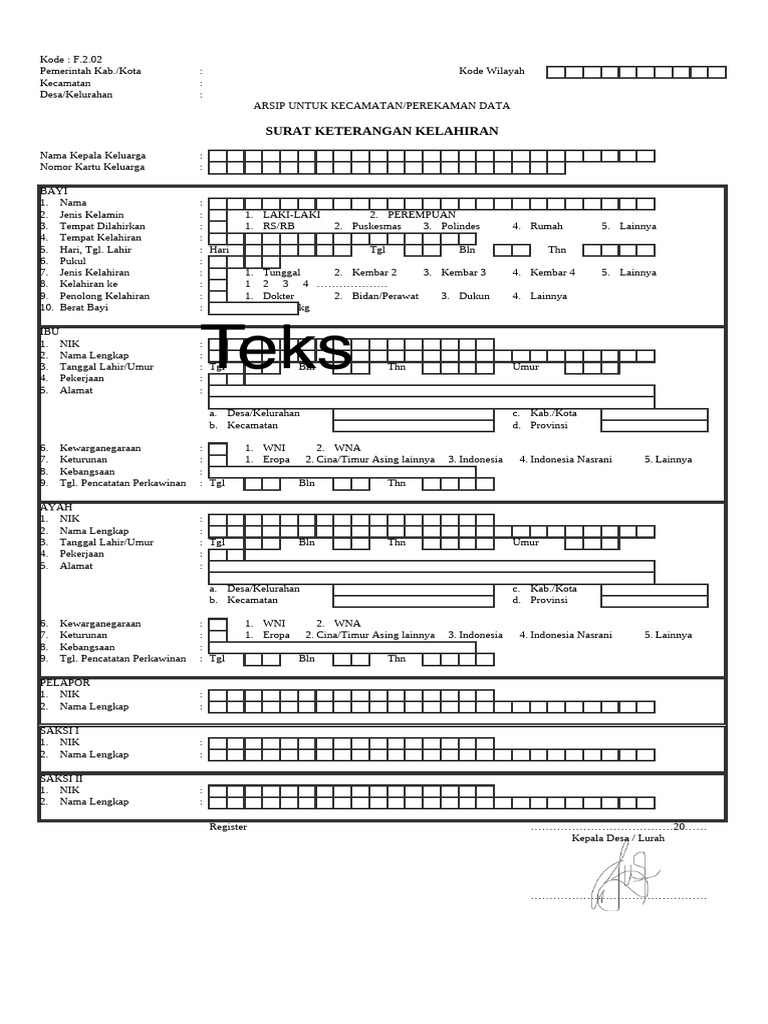Formulir F.2.02 | PDF