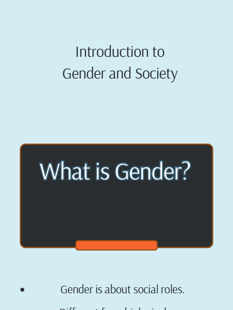 Intro. Gender and Society | PDF