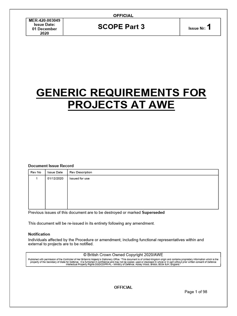 3. NEC ECC Scope Part 3 Generic Requirements MER-420-003049 | PDF ...