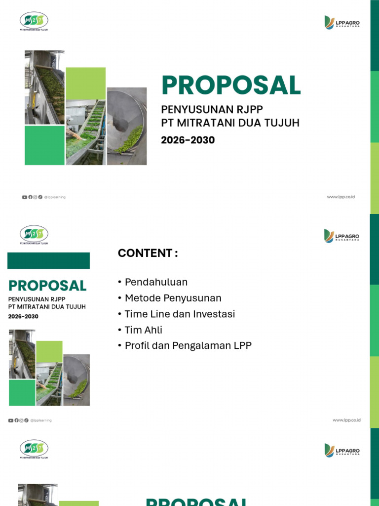 Proposal - Penyusunan RJPP - PT Mitratani Dua Tujuh 2026-2030 | PDF