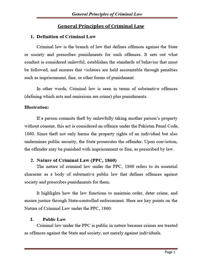 General Principles of Criminal Law | PDF | Crimes | Crime & Violence