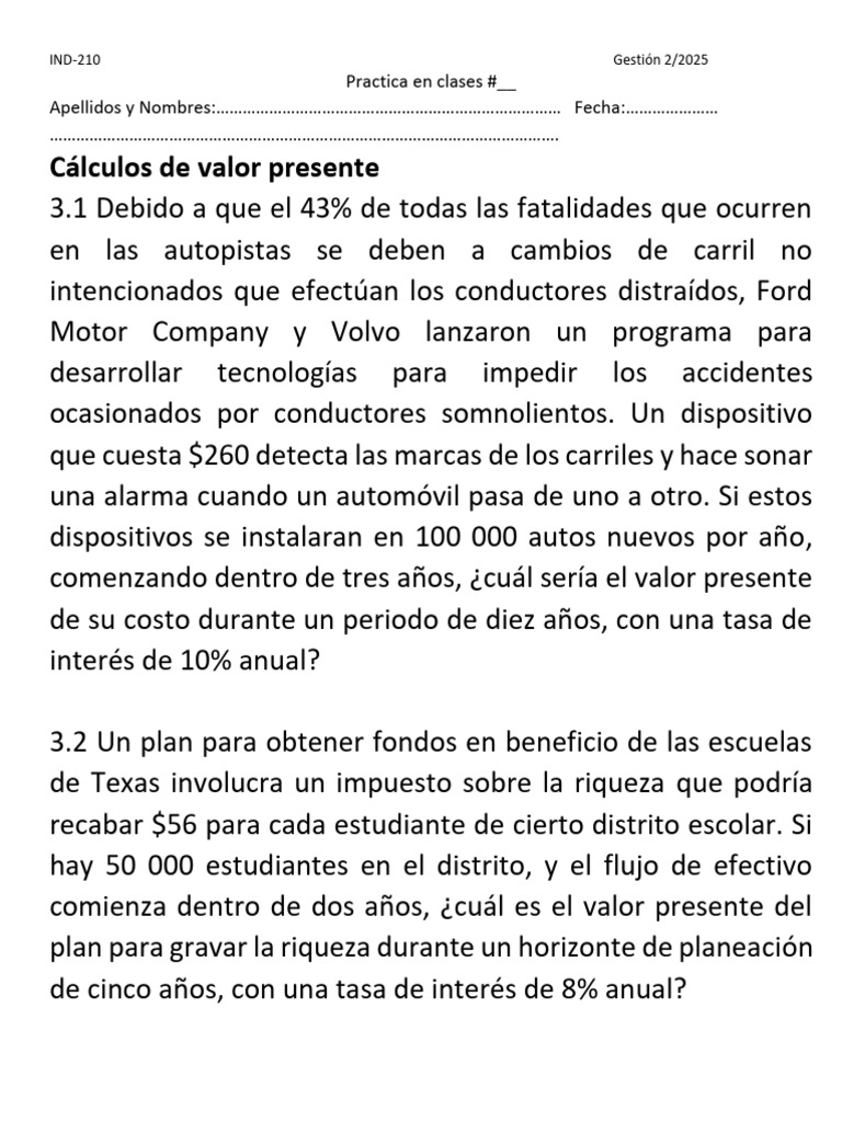 Practica Clase CAP4 | PDF | Interés | Economias