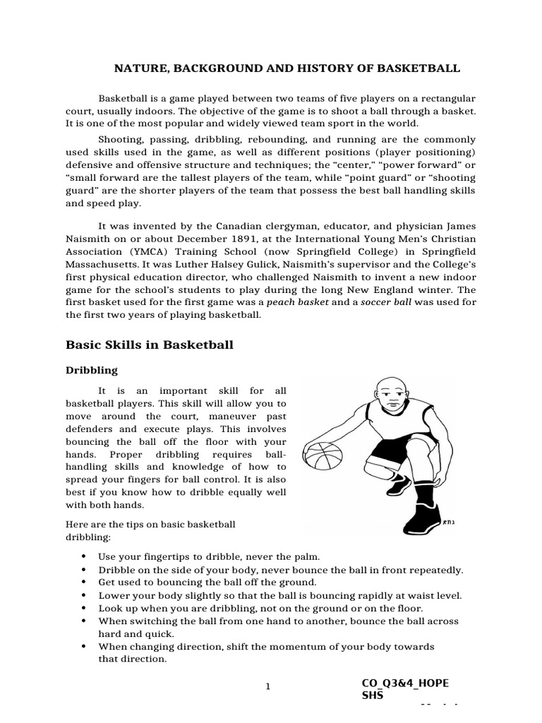 Basketball 4th Q 2nd Sem | PDF | Basketball Positions | Indoor Sports