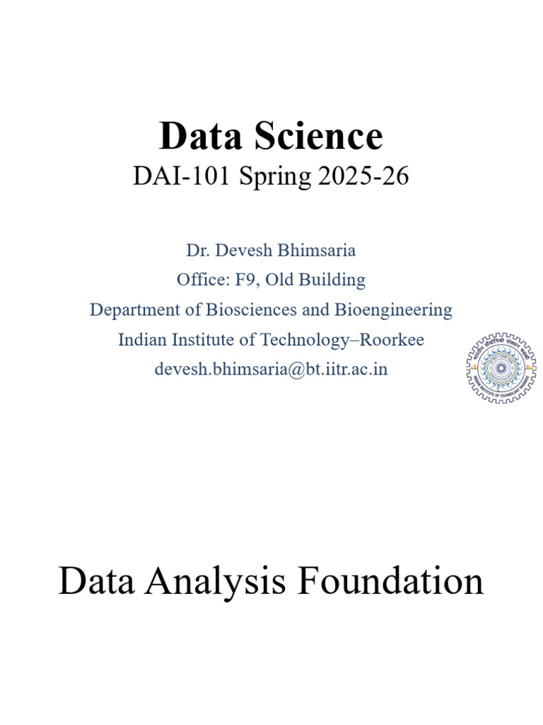 Lec4 - Data Analysis Foundation | PDF | Outlier | Statistics