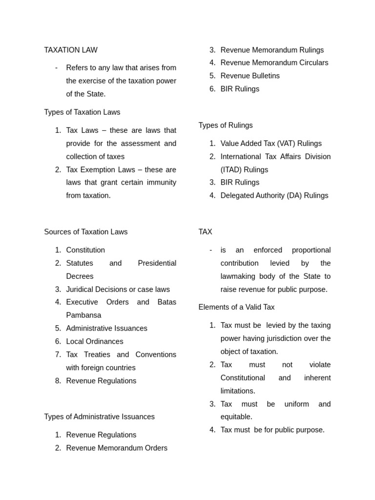Chapter 2 Taxes Tax Laws and Tax Administration | PDF | Taxes | Taxpayer