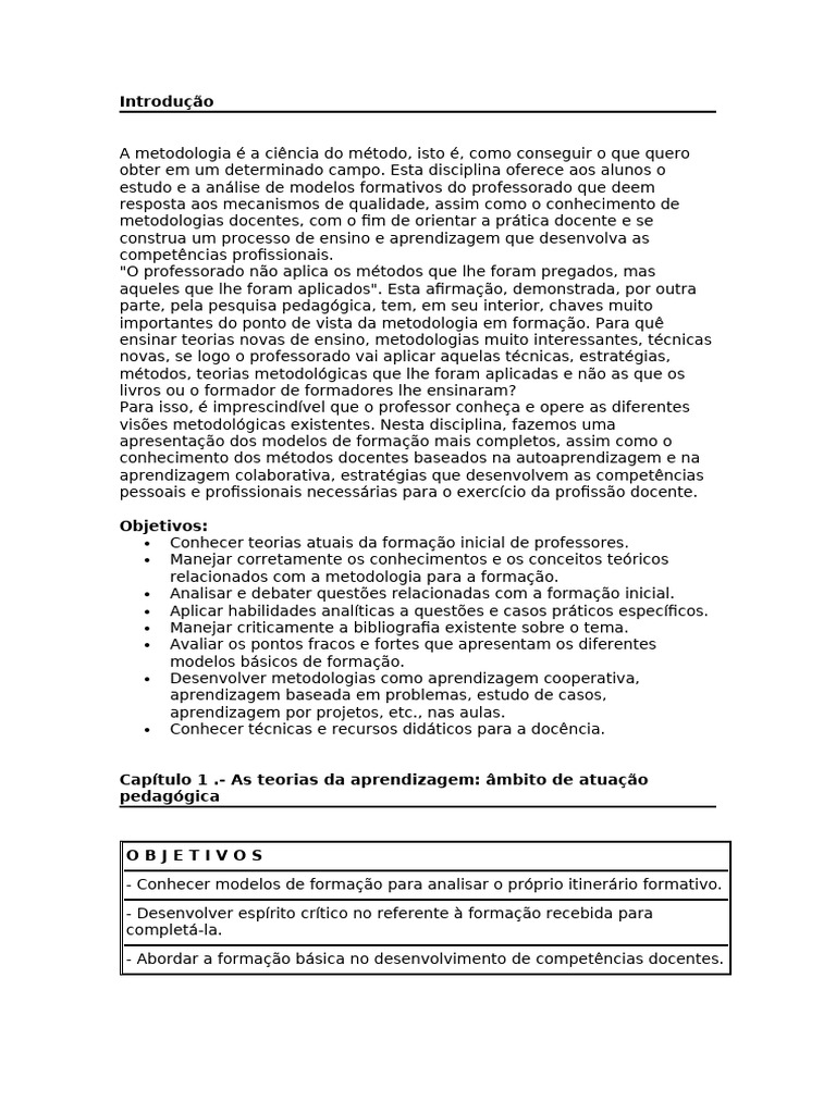 Teorias Da Aprendizagem | PDF | Aprendizado | Pensamento