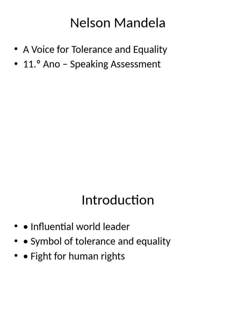 Nelson Mandela Speaking Presentation | PDF