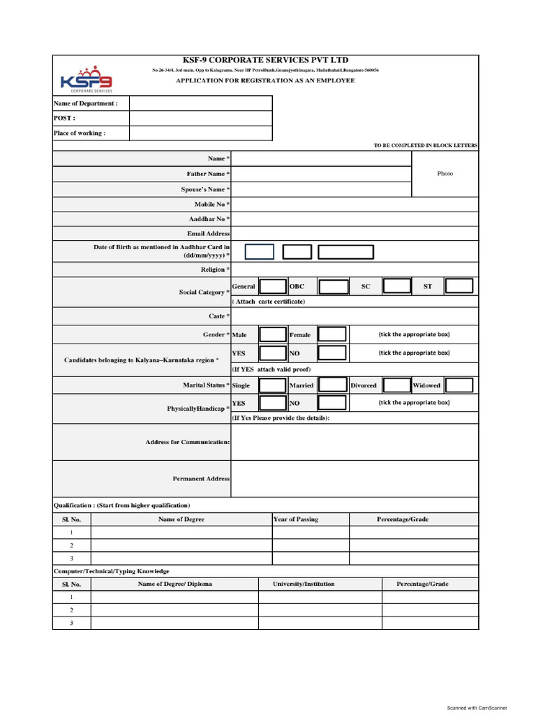 New Ksf 9 Enrollment Form Ksf9 | PDF