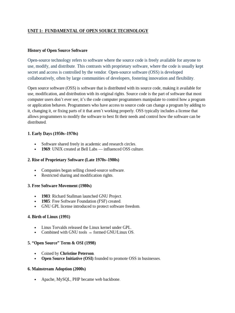 UNIT 1 | PDF | Linux | Gnu