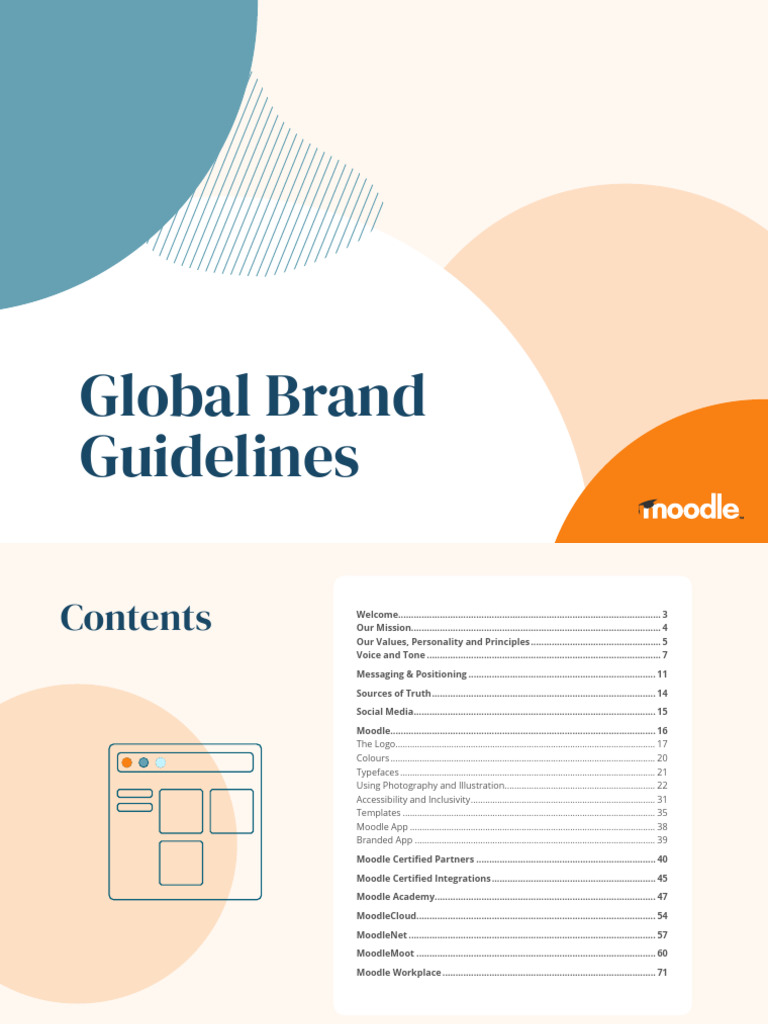 Moodle Global Brand Guidelines | PDF | Typefaces | Educational Technology