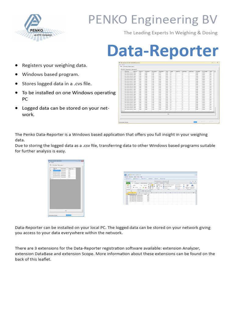 Data-Reporter v1 En | PDF | Data | Databases