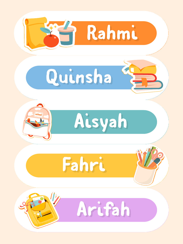 Colorful Illustrative School Name Tag Sticker_20251206_103834_0000 | PDF