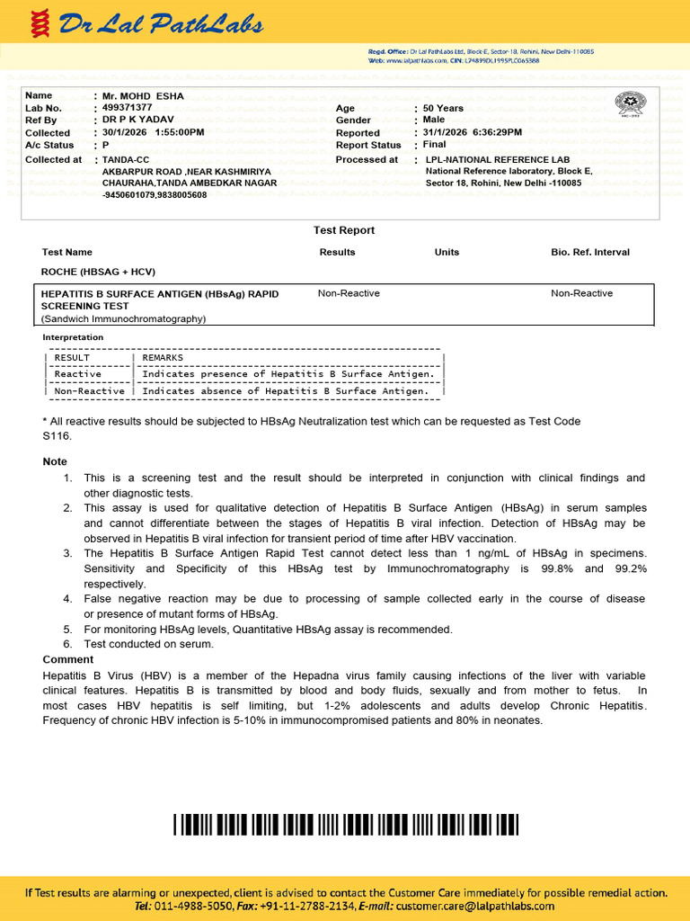 499371377_Report_F2026-01-31T18_39_40 | PDF | Hepatitis B | Hepatitis