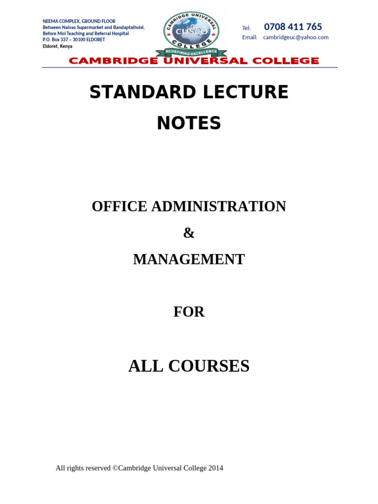 Office Administration | PDF