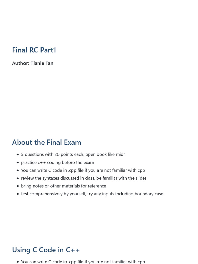 Engr1010j 25fa Final RC Part1 | PDF | Programming Paradigms | Software ...