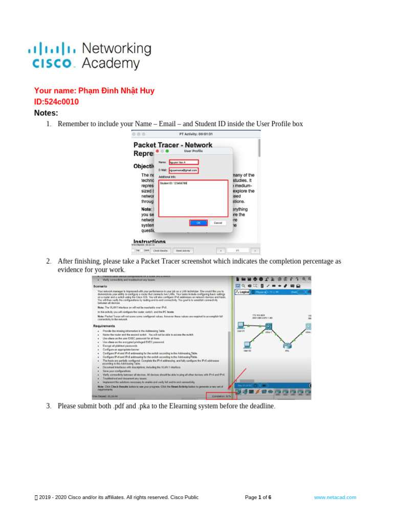 4.7.1 Packet Tracer - Connect The Physical Layer | PDF | Router ...