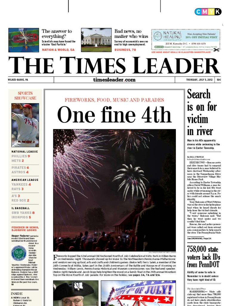Times Leader 07-05-2012 | PDF | Higgs Boson | Nature