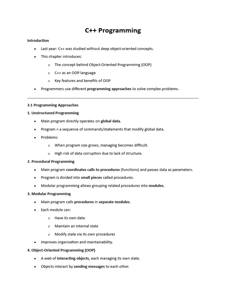 XII C - Notes | PDF | Object Oriented Programming | Method (Computer ...