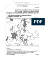 Subiecte Bacalauraet Geografie Sesiunea Septembrie 2011