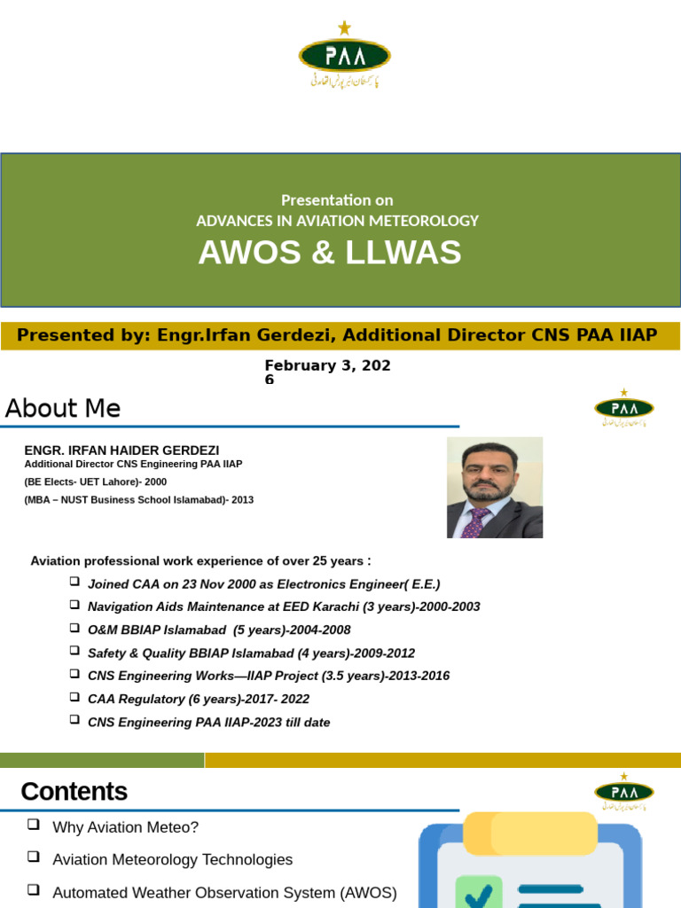 Awos and Llwos Technologies-met Workshop Ppt | PDF | Atmospheric ...