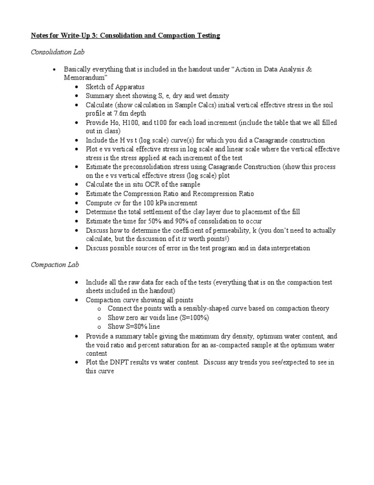 Consolidation and Compaction Testing Guide | PDF