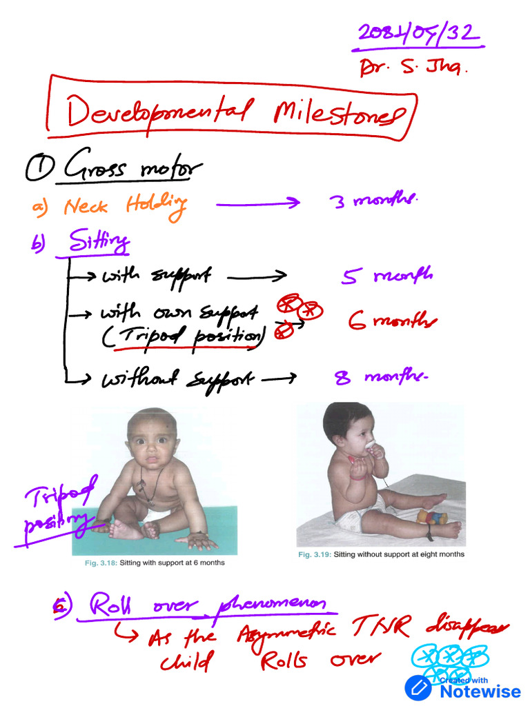 CSQ Notes On Developmental Milestones 4 - 32 | PDF