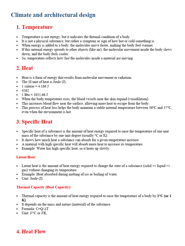 Climate and Architectural Design | PDF | Heat Transfer | Heat
