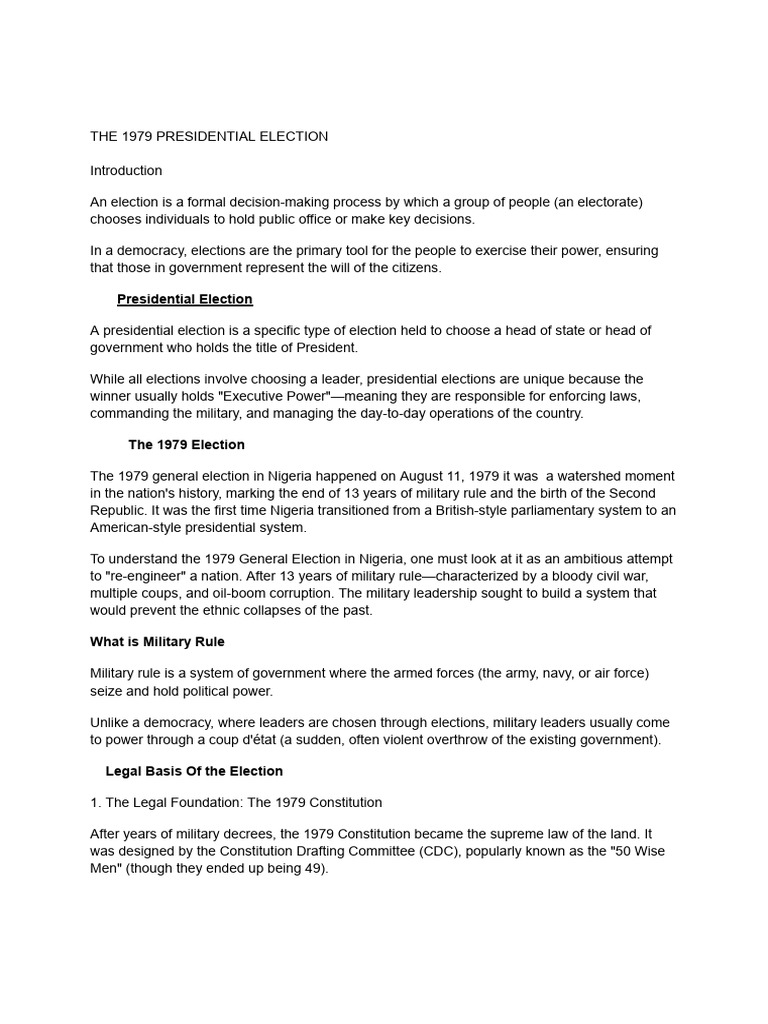 Pol 105 Group 2 Assignment | PDF | Voting | Nigeria
