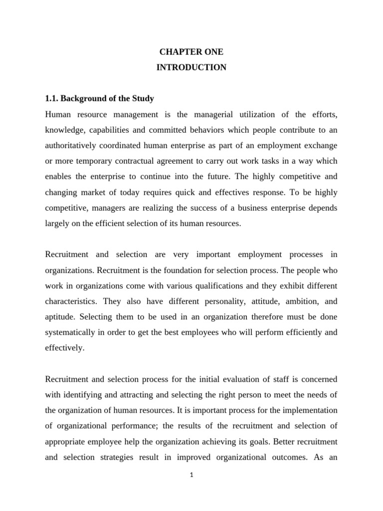 Effect of Recruitment and Selection Strategy On Organizational ...