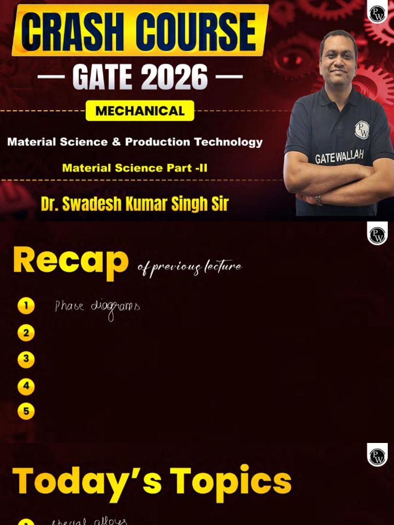 Material Science and Production Technology 02 Class Notes | PDF