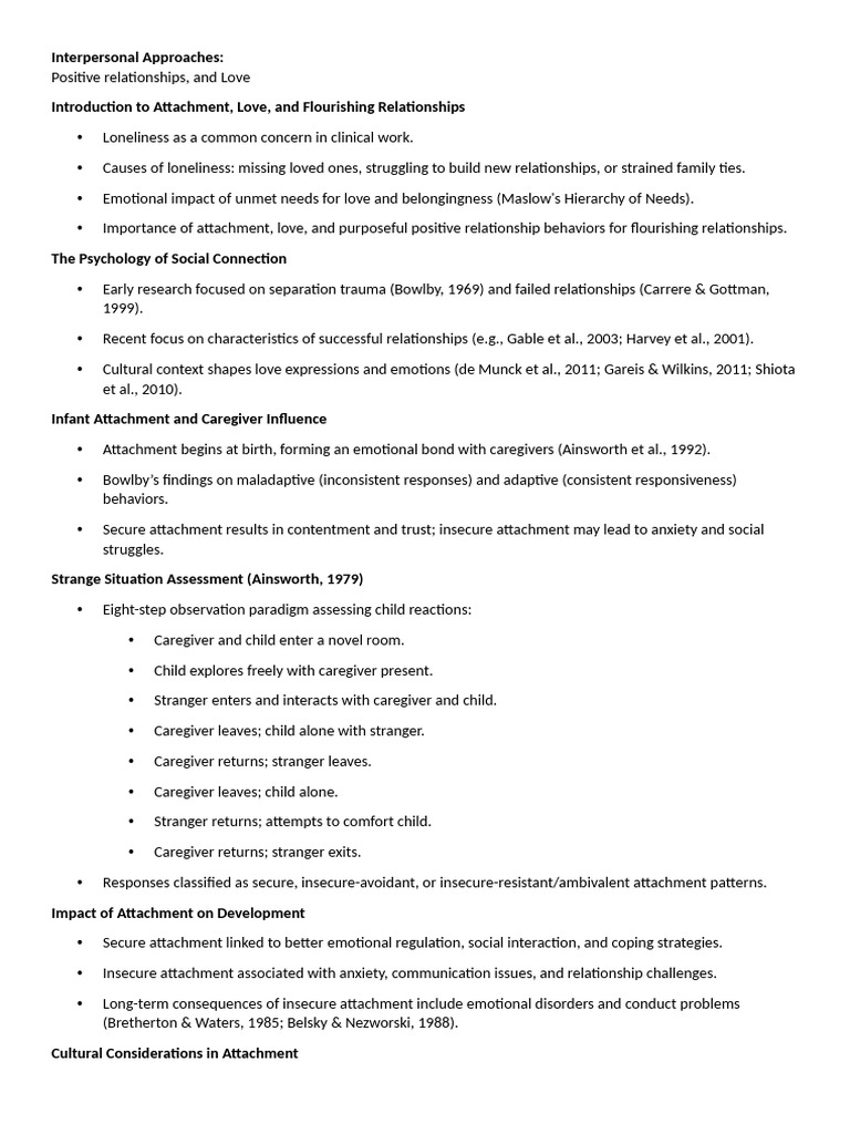 Love, Positive Relationship | PDF | Attachment Theory | Love