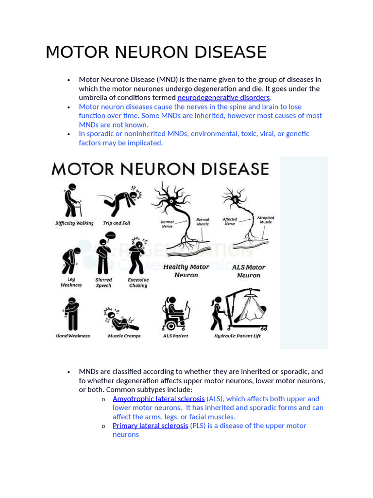 Motor Neuron Disease | PDF | Medical Specialties | Neurological Disorders