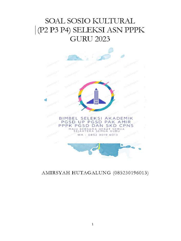 Kunci Jawaban File Soal Sosio Kultural | PDF