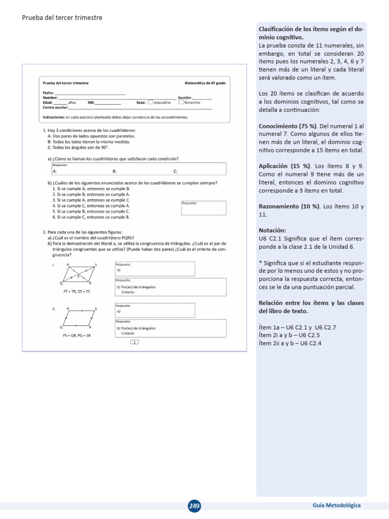 Guia Metodologica Primaria 08 09 | PDF | Triángulo | Álgebra