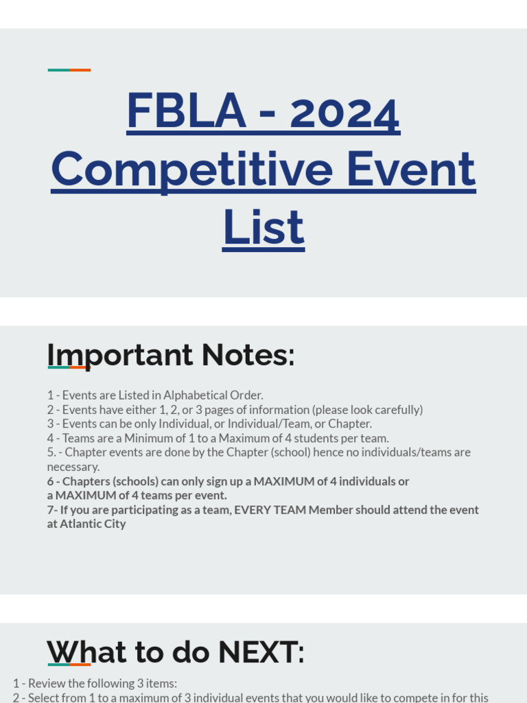 FBLA - Competitive Event List - MASTER | PDF | Computer Security | Security