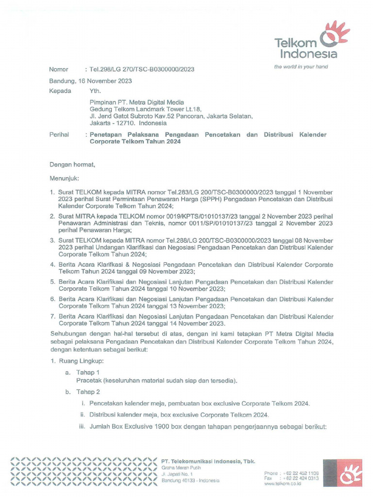 II.19 Surat Penunjukan Penyedia Barang - Jasa (SPPBJ) | PDF