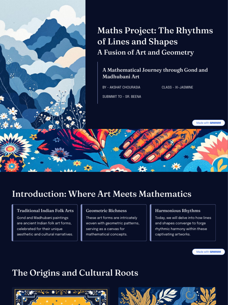 Maths Project the Rhythms of Lines and Shapes (1) (1) | PDF | Pattern ...