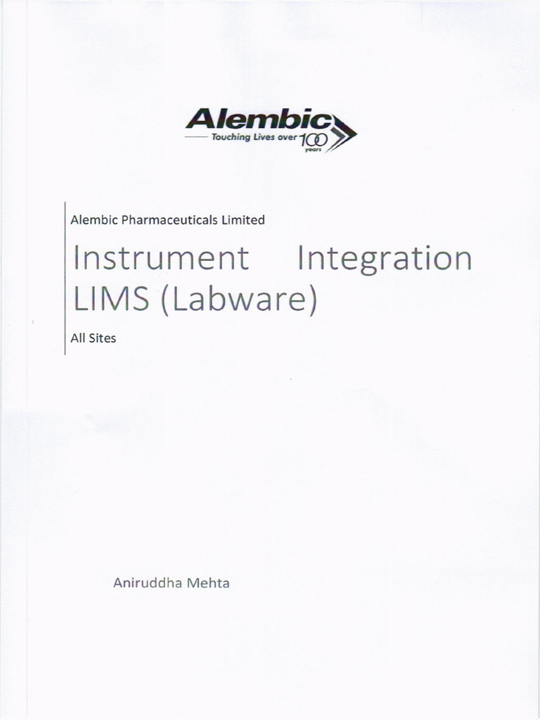 SOW Instrument Integration Alembic | PDF