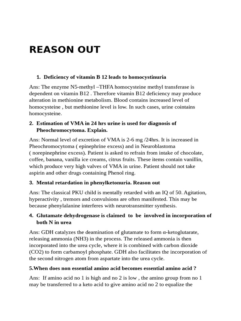 Reason Out | PDF | Biomolecules | Biochemistry