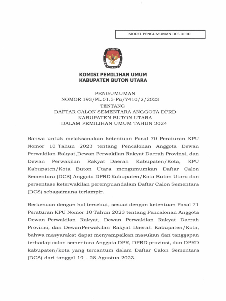 194 - Pengumuman - Rilis | PDF