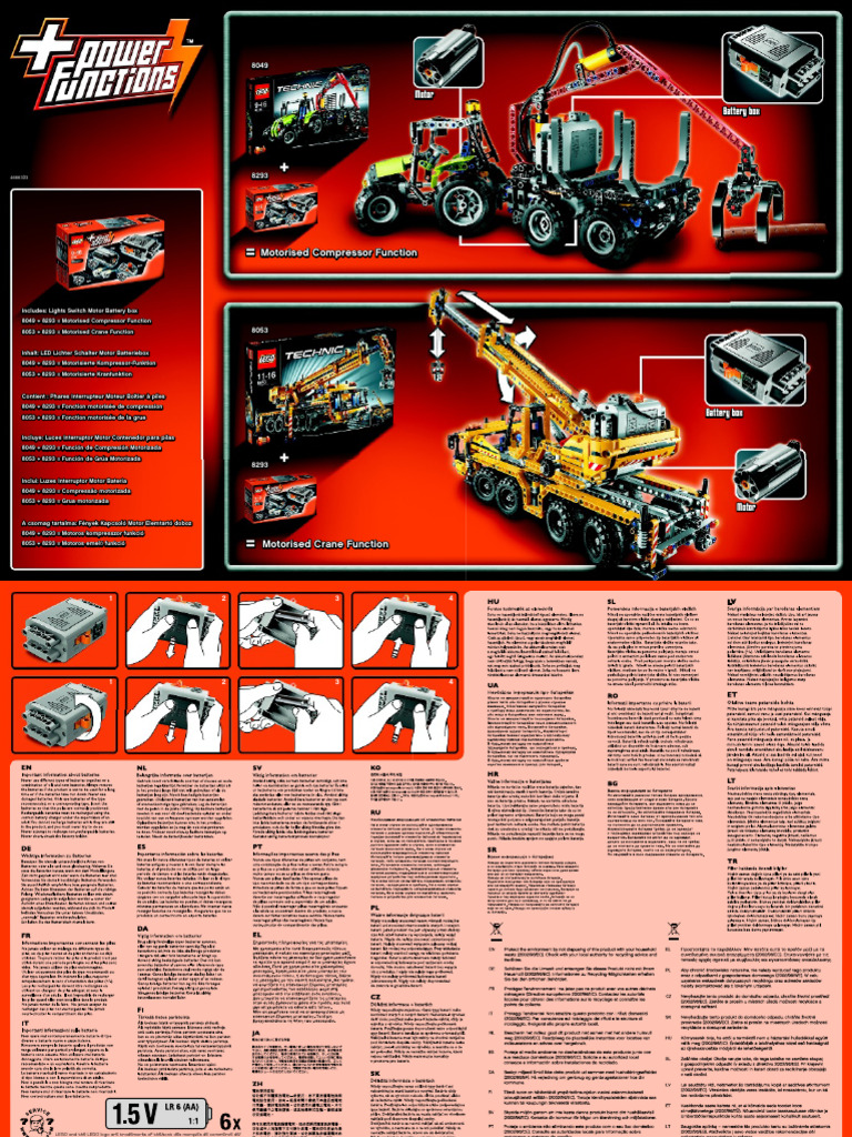 Lego Set 8293 Technic Power Functions Motor Set | PDF