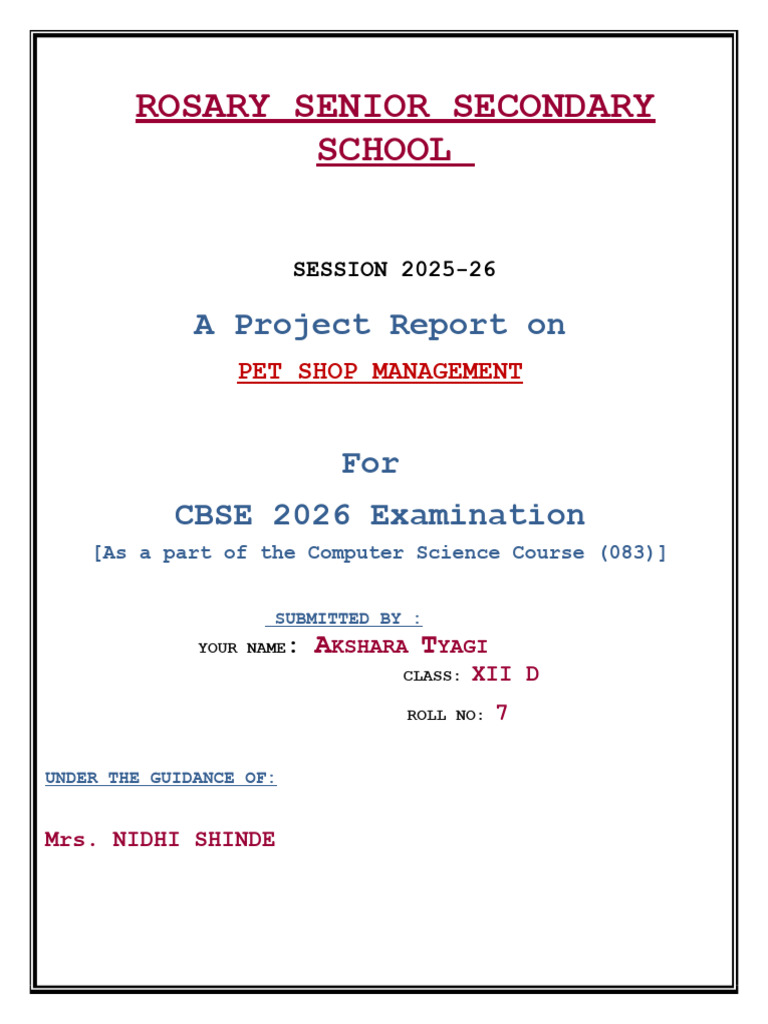 Cs Project File 2 | PDF | Databases | Python (Programming Language)