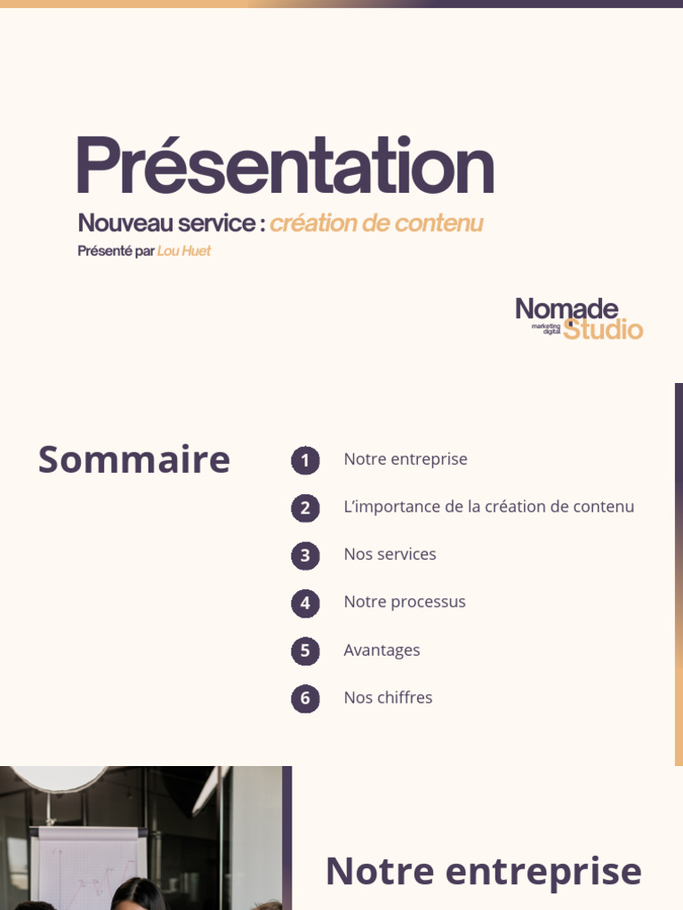 Bleu Jaune Moderne Professionnel Marketing Présentation | PDF ...
