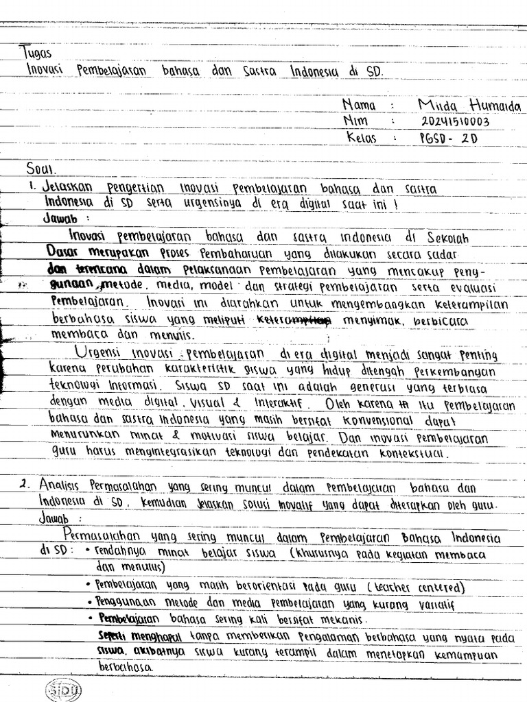 Soal Latihan - Milda Humaida | PDF